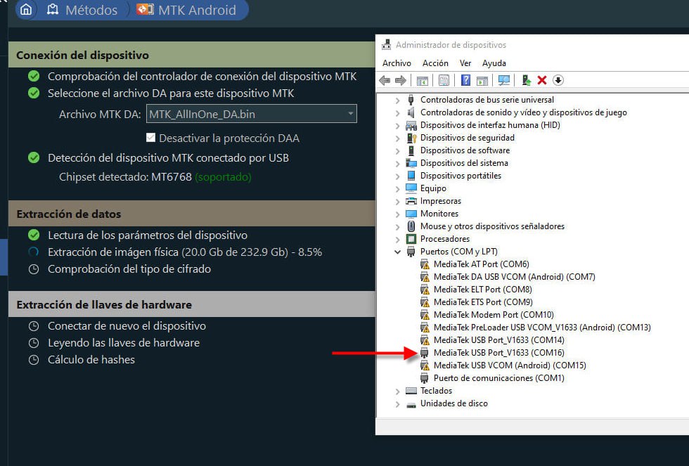 Oxygen Forensics MTK Android extraction process